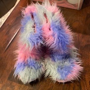 Rainbow slippers
